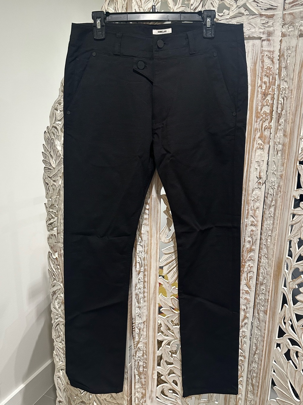 Helmut Lang Black Straight-Leg Chinos